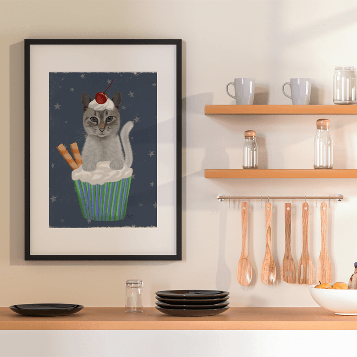 Grey Cat Cupcake