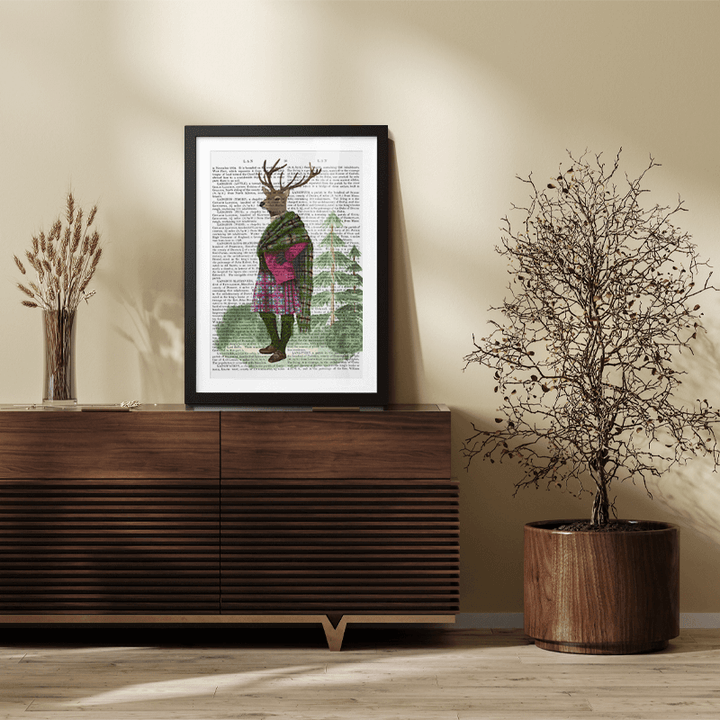 Scottish Deer Sir Shuggy Campbell, Full, Book Print