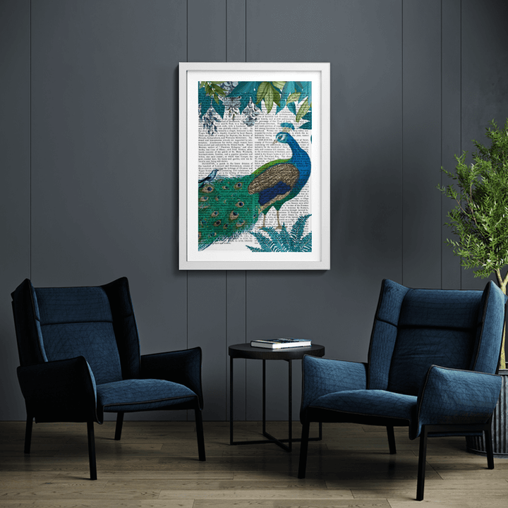 Peacock Garden 1 Book Print