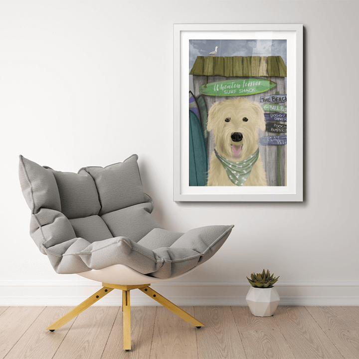 Wheaten Terrier Surf Shack