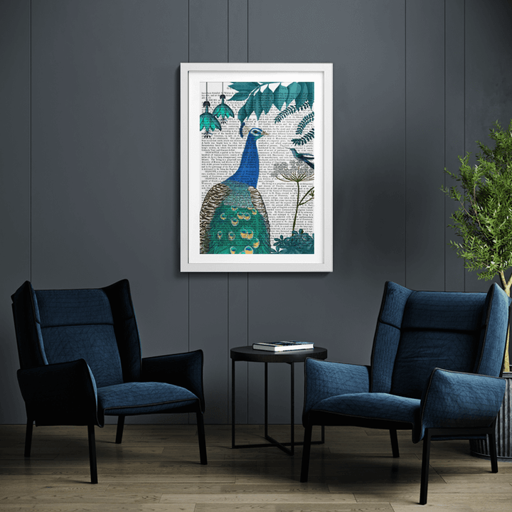 Peacock Garden 2 Book Print