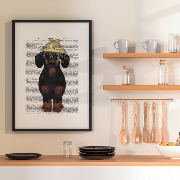 Dachshund Colander Book Print