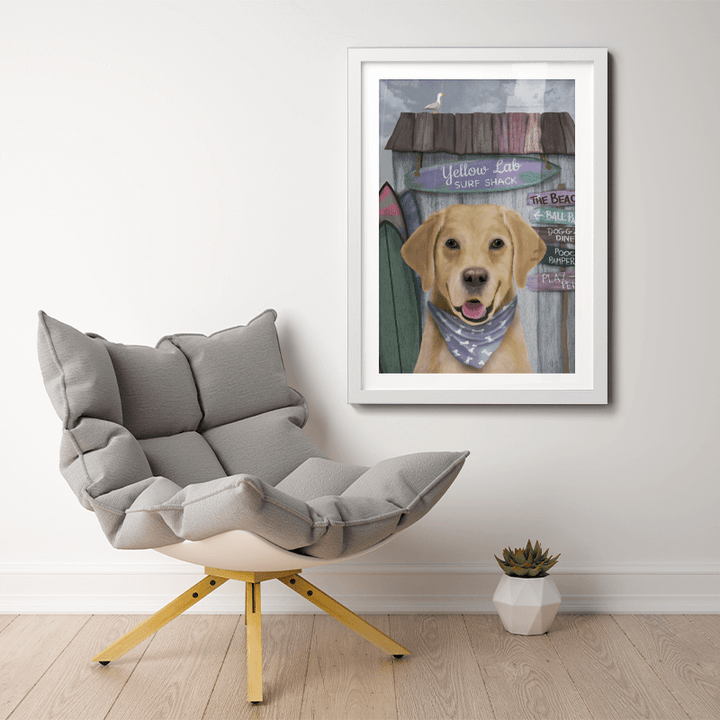 Yellow Labrador Surf Shack