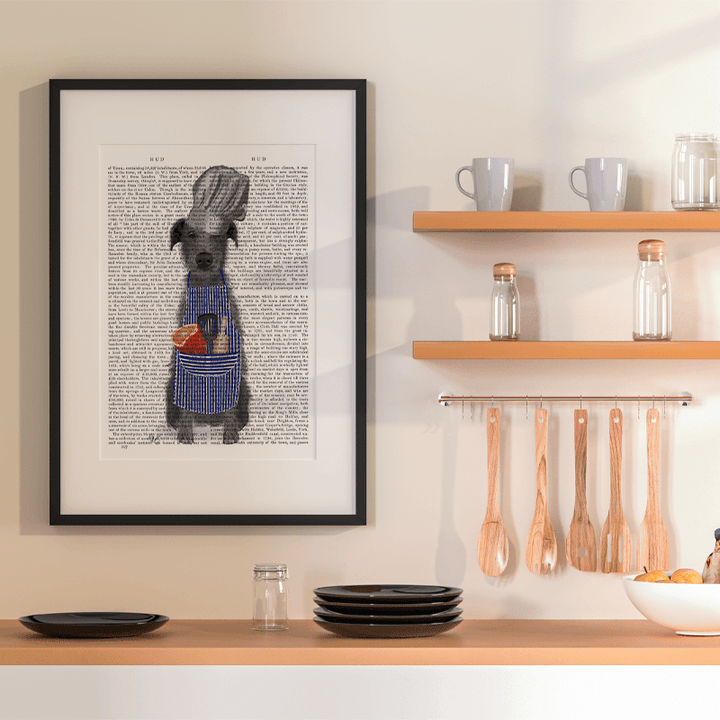 Deerhound Chef Book Print