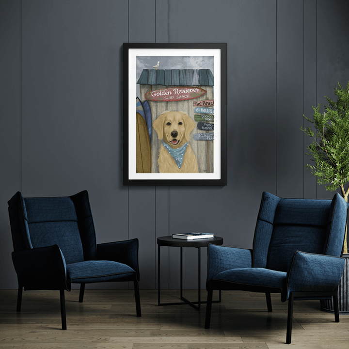 Golden Retriever Surf Shack