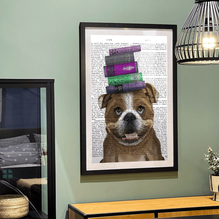 English Bulldog And Books
