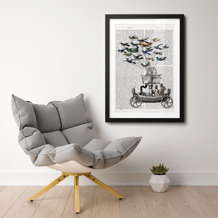 Bird Boat Book Print