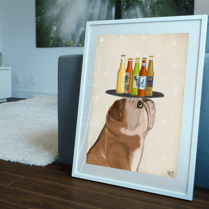 English Bulldog Beer Lover