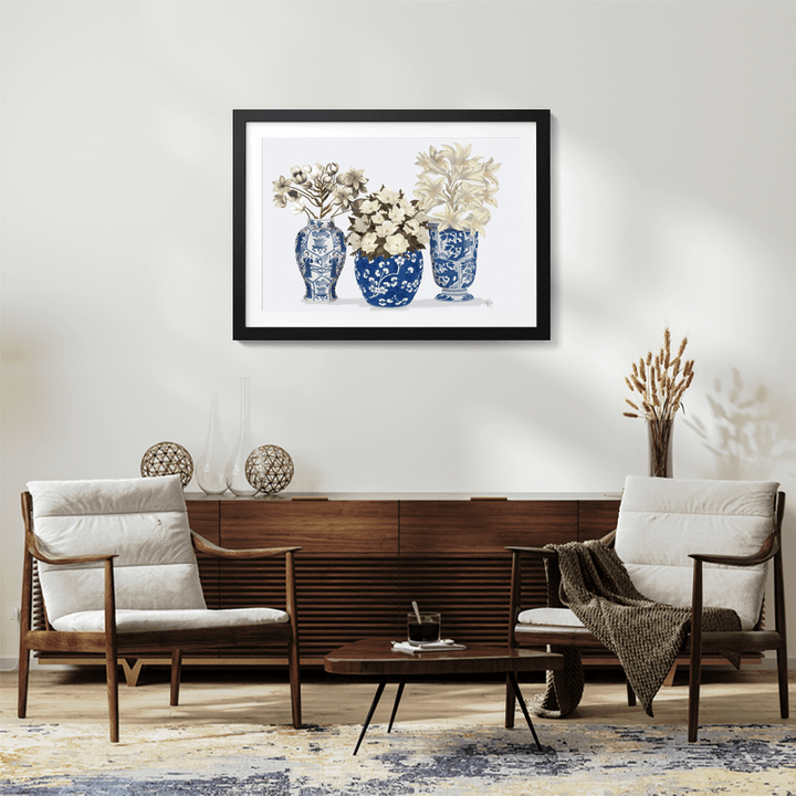 Chinoiserie Flower Trio 3, Blue