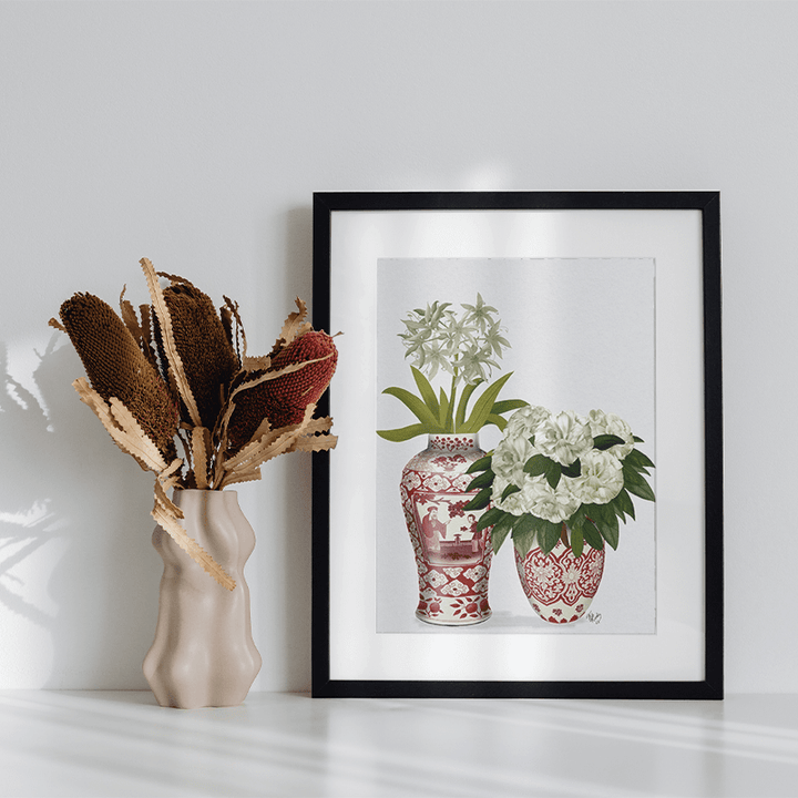 Chinoiserie Flower Duo 2, Red