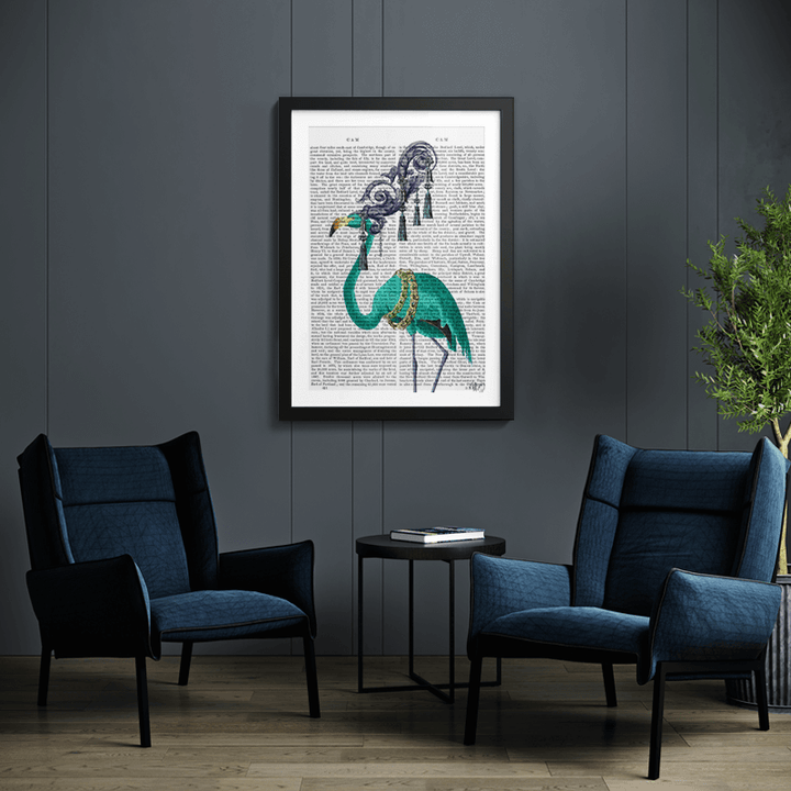 Green Flamingo Portrait
