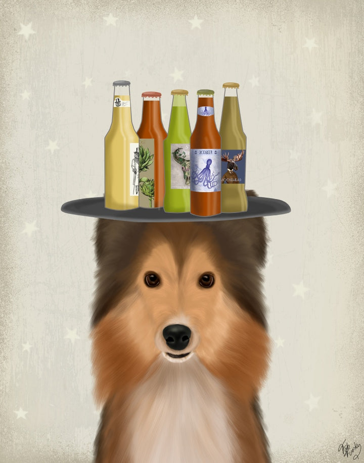 Shetland Sheepdog Beer Lover
