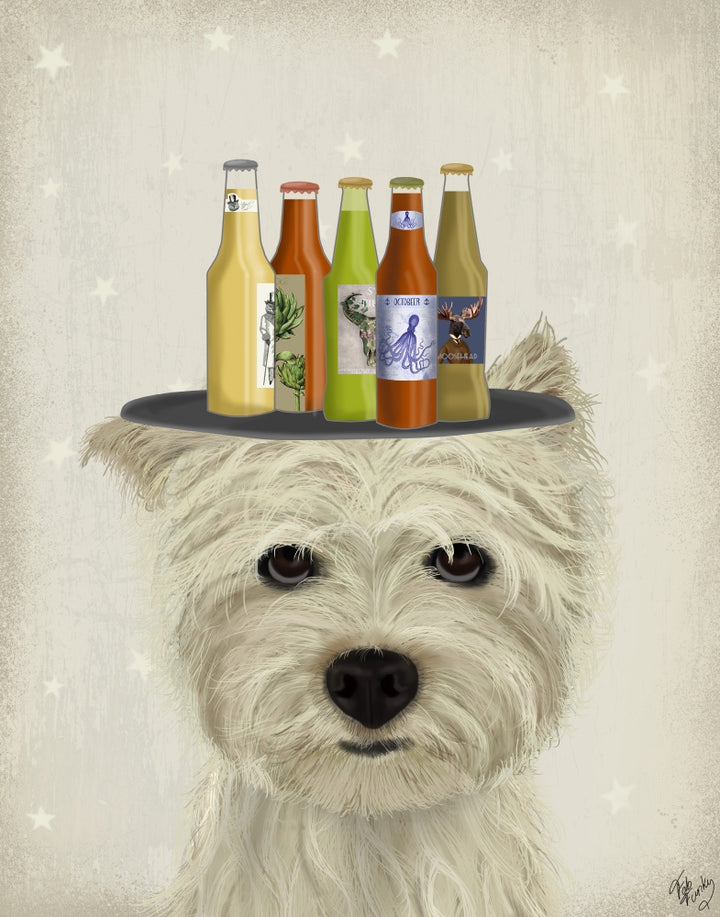 West Highland Terrier Beer Lover