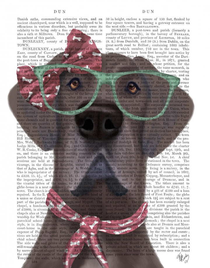 Great Dane with Glasses and Scarf