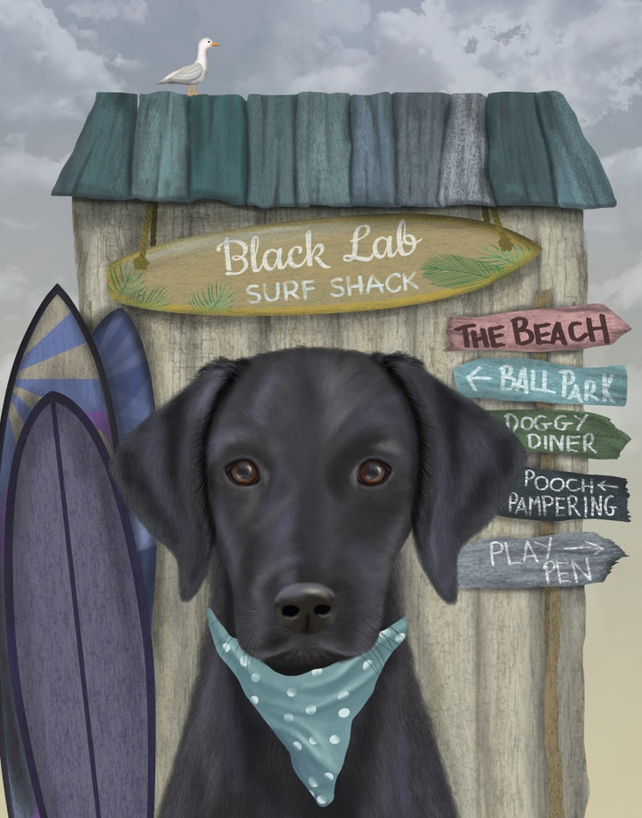 Black Labrador Surf Shack