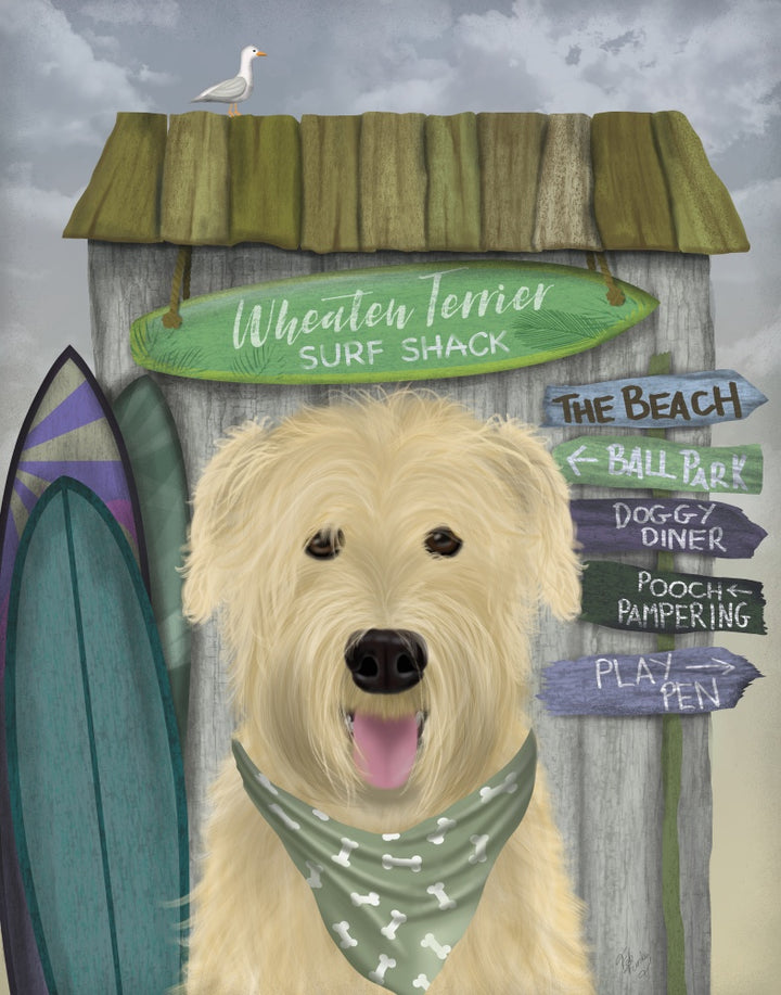Wheaten Terrier Surf Shack
