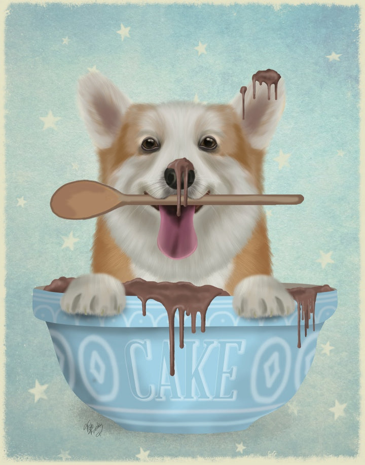Corgi Cake Bowl