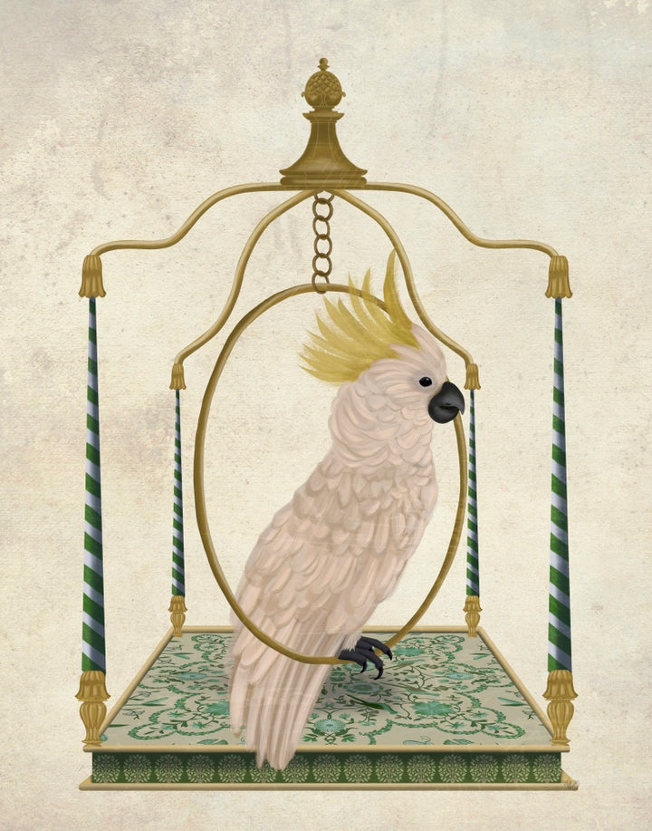 White Cockatoo on Swing