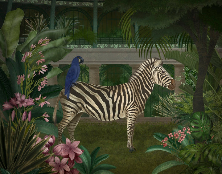 Zebra In Conservatory