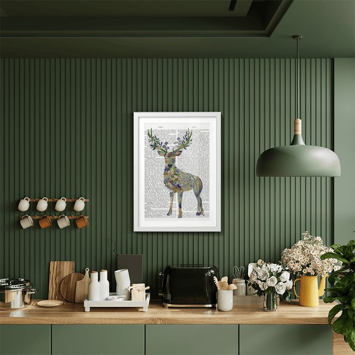 Fantastic Florals Deer, Full , Book Print