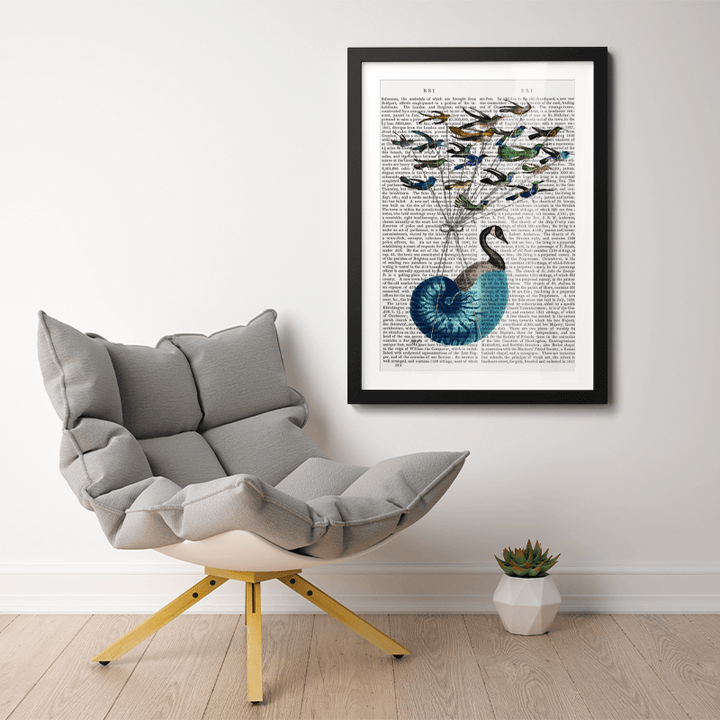Goose Hot Air Balloon Book Print