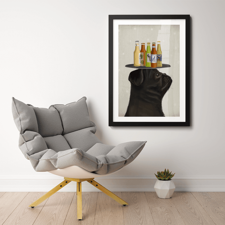 Pug Black Beer Lover