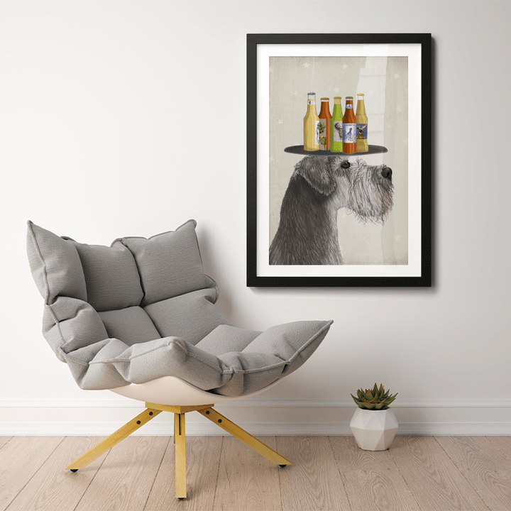 Schnauzer Grey Beer Lover