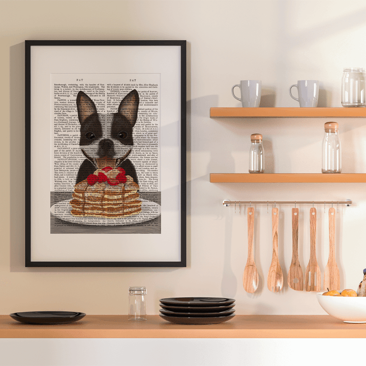 Boston Terrier Pancakes Book Print