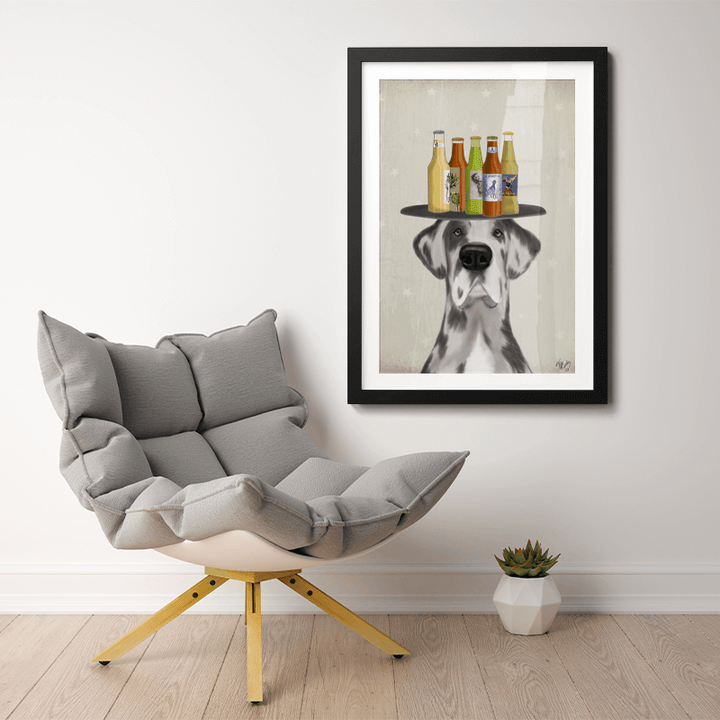Great Dane Harlequin Beer Lover