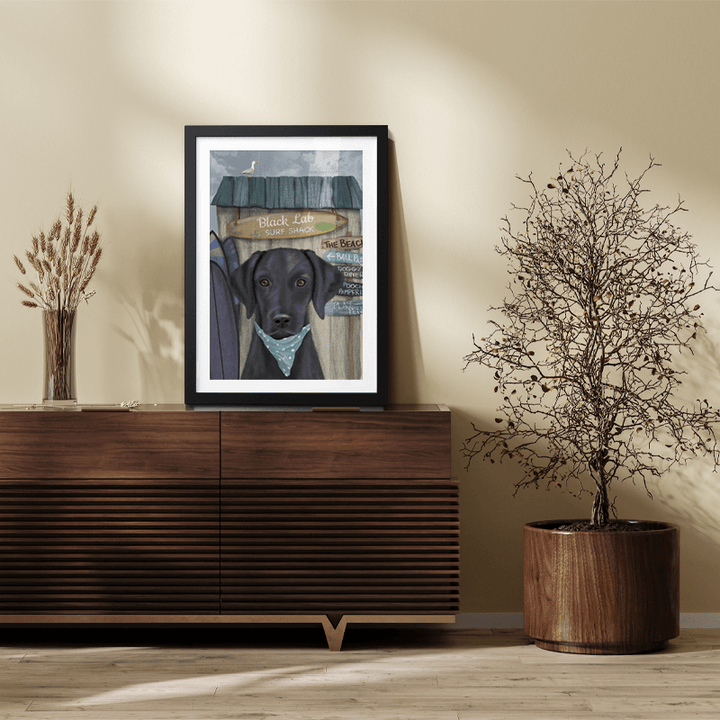Black Labrador Surf Shack