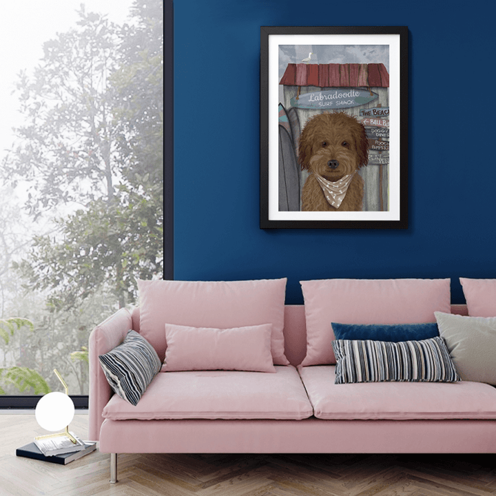 Labradoodle, Brown, Surf Shack