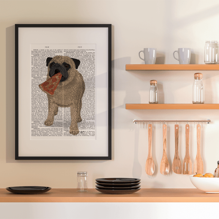 Pug Pizza 1 Book Print