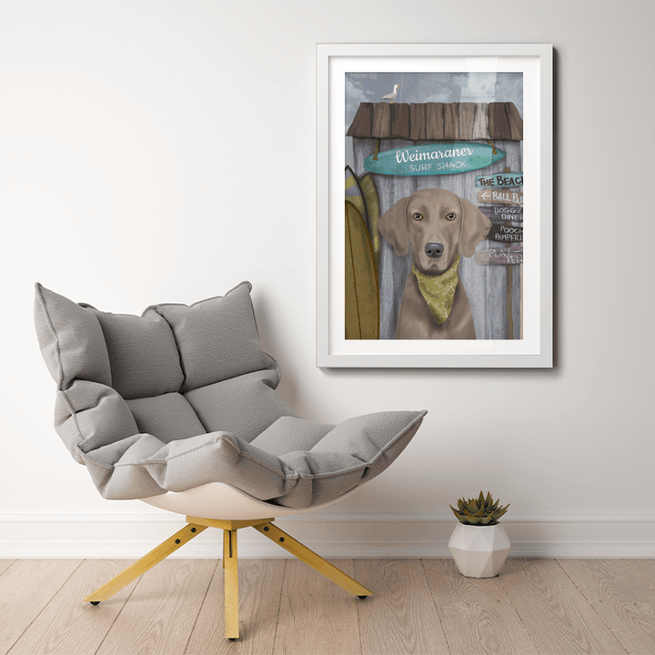 Weimaraner Surf Shack