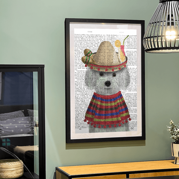 Bichon Frise in Mexican Costume