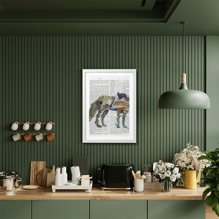Fantastic Florals Fox, Standing , Book Print
