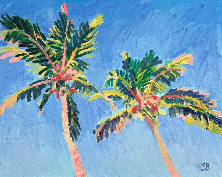 Palms In The Bright Sky