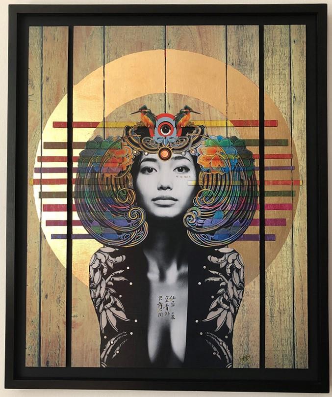 Sphinx Byobu In Layers Copper Leaf