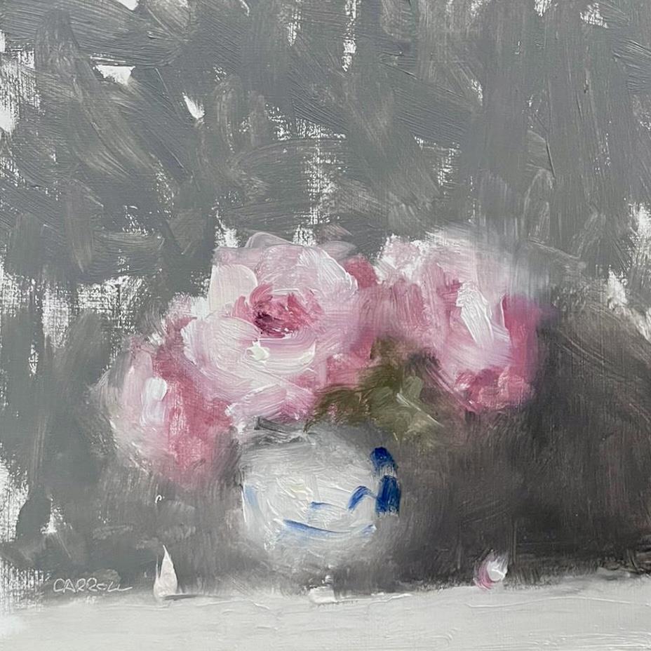 Vase of Pink Roses