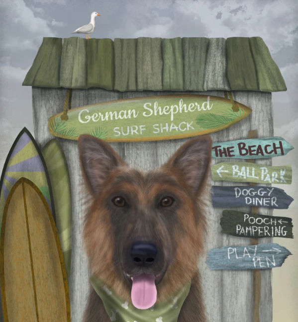 German Shepard Wall Art