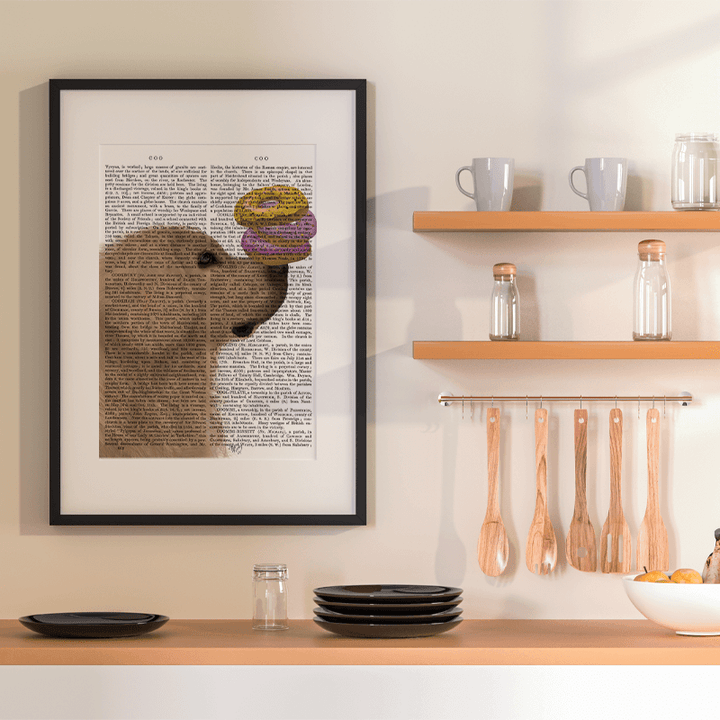 Golden Retriever Donuts Book Print