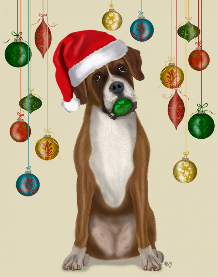 Christmas Boxer and Bauble Ball