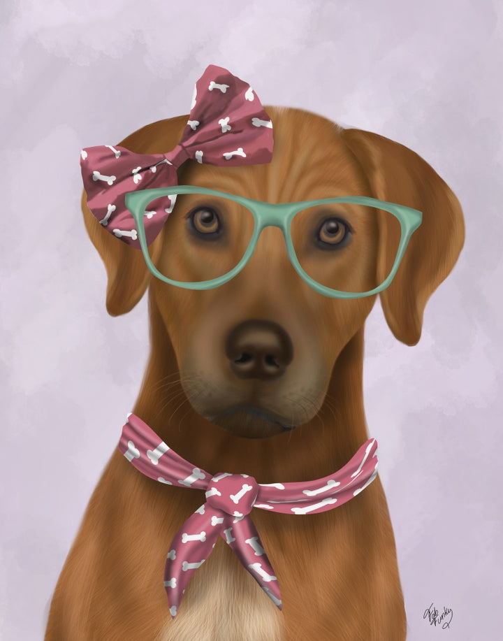 Rhodesian Ridgeback with Glasses and Scarf