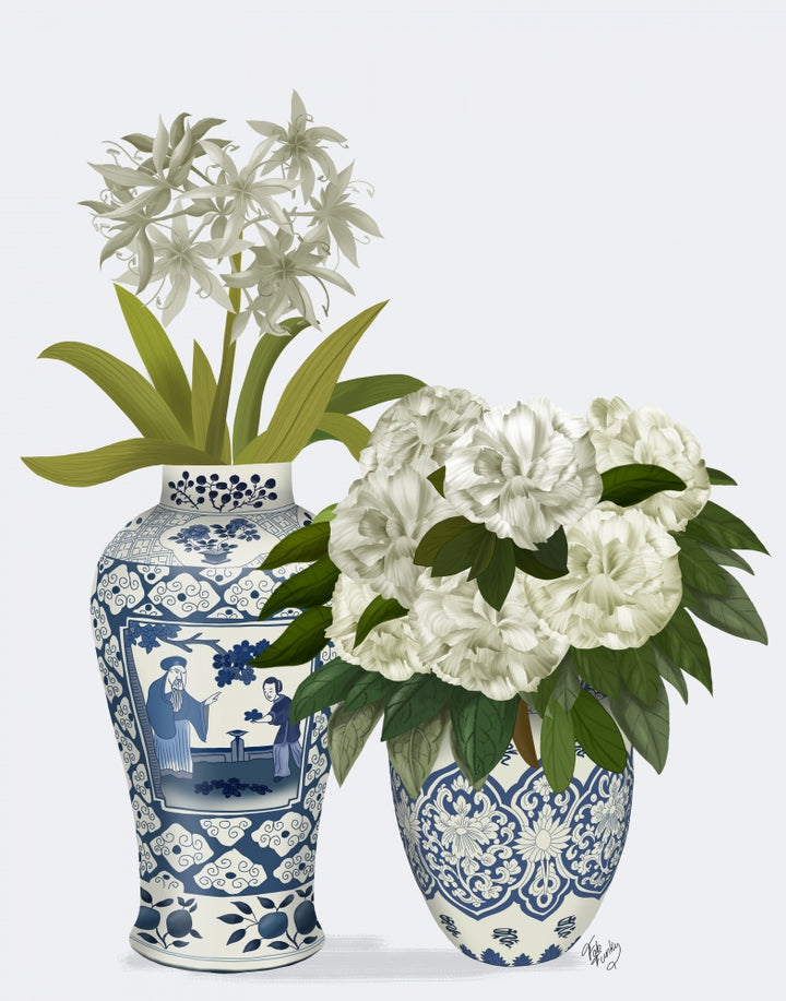 Chinoiserie Flower Duo 2, Blue