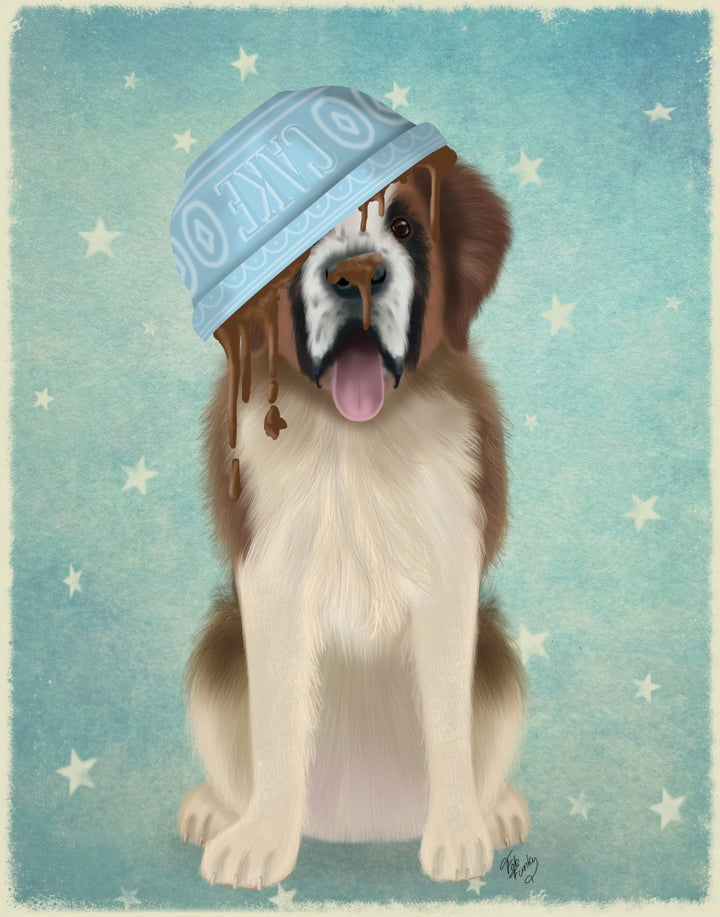 St Bernard Cake Bowl On Head