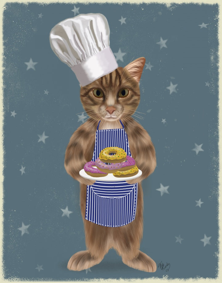 Tabby Cat Donut Chef Full