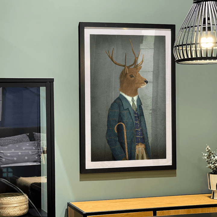 Scottish Deer Alistair McStag, Portrait, Art Print