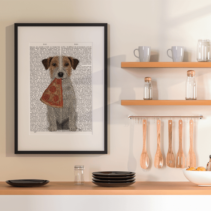 Jack Russell Pizza Book Print