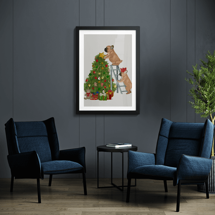 Christmas French Bulldog Tree Ladder